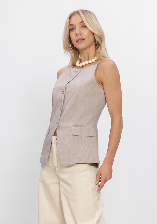 OBJECT Dames Blazers Objivalo Sl Rewaistcoat Beige
