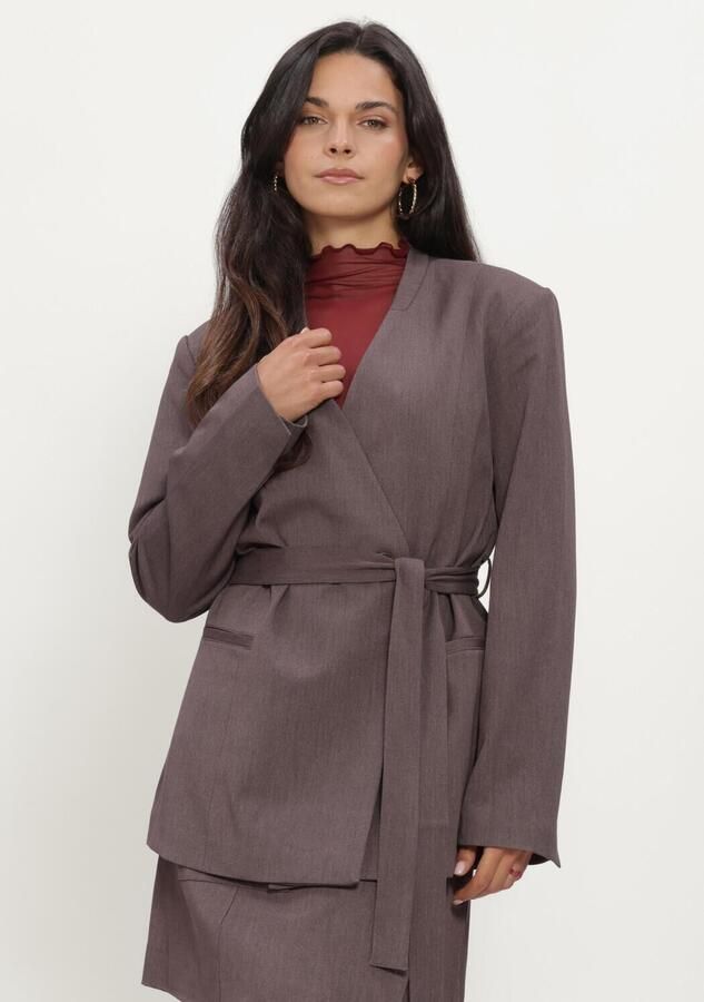OBJECT Dames Blazers Objlisa Lo L s Belt Blazer Bruin