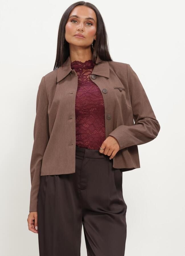 OBJECT Dames Blazers Objlisa Re L s Short Blazer Jacket Noos Bruin