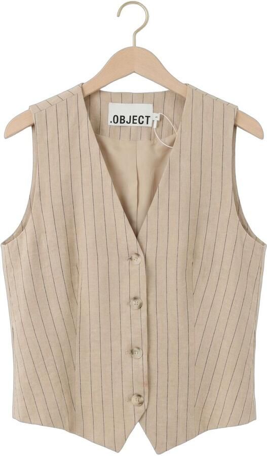 OBJECT Dames Blazers Objrini Re Waistcoat Beige - Foto 4