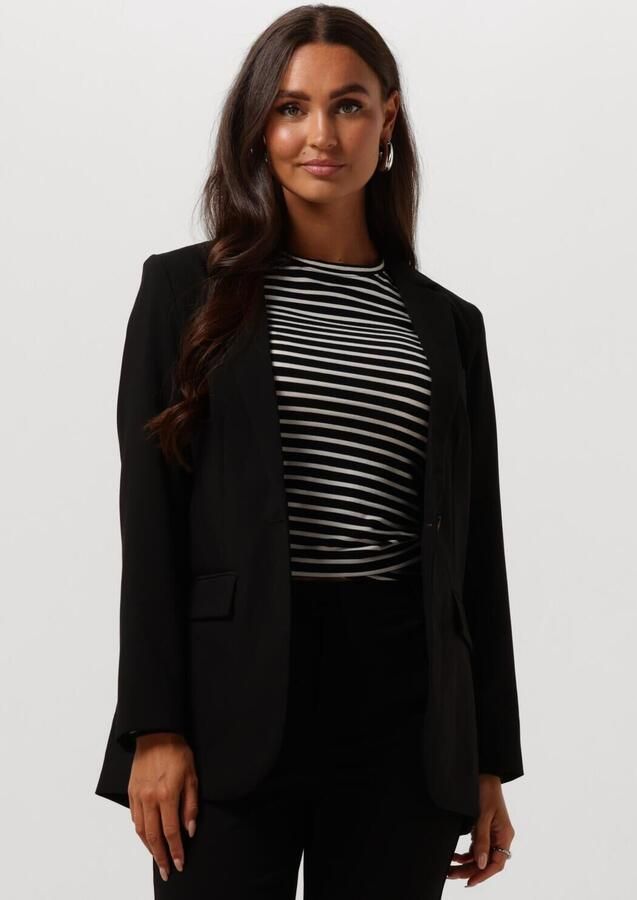 OBJECT rechtvallende blazer OBJSIGRID van polyester zwart - Foto 4