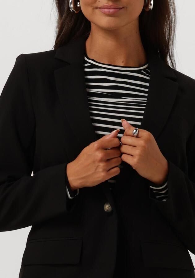 OBJECT rechtvallende blazer OBJSIGRID van polyester zwart - Foto 3