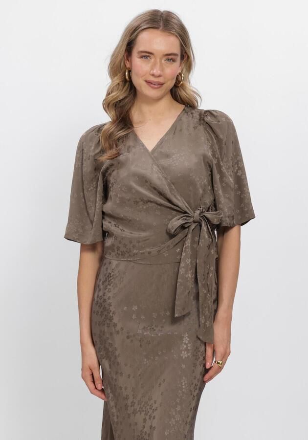 OBJECT Dames Blouses Objbela Re S s Top Taupe