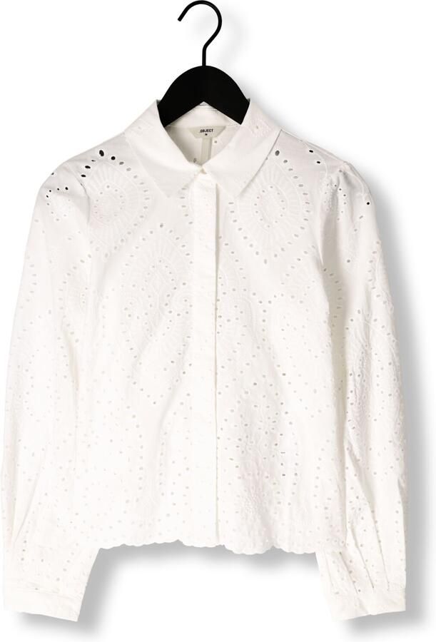 OBJECT Dames Blouses Objbitten L s Re Shirt Wit - Foto 2