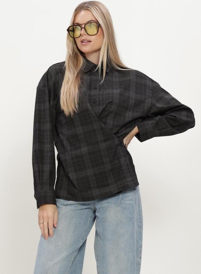 OBJECT Dames Blouses Objdiena L s Re Shirt Antraciet