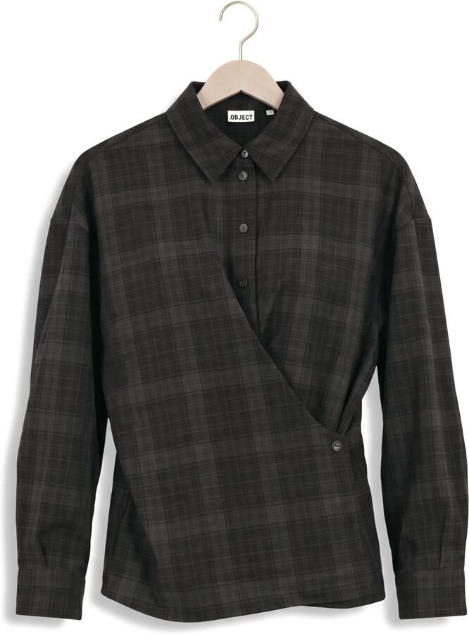OBJECT Dames Blouses Objdiena L s Re Shirt Antraciet - Foto 2