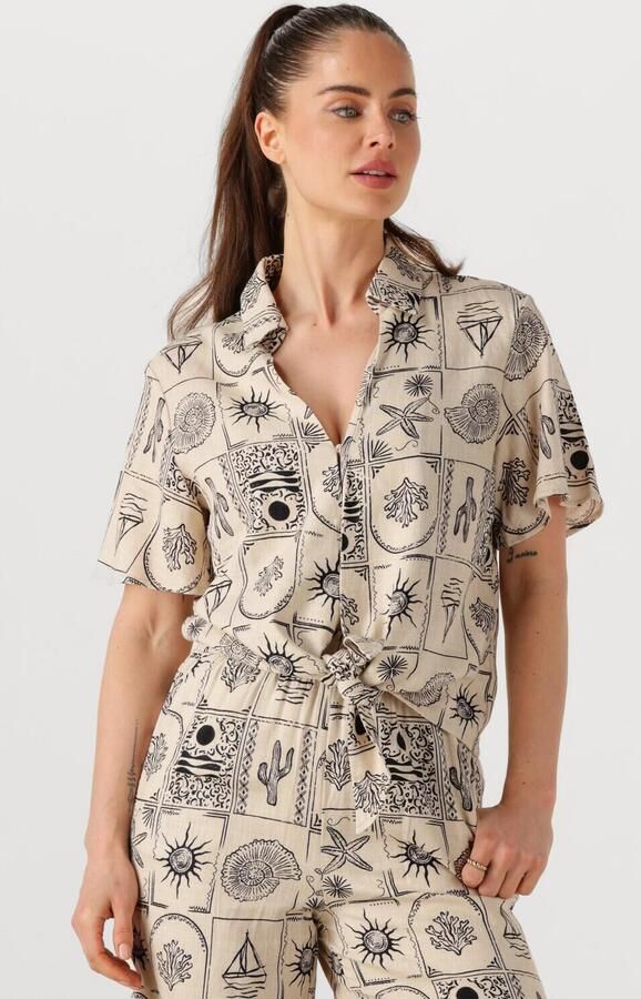 OBJECT Dames Blouses Objember Re S s Tie Shirt 139 Ecru - Foto 4