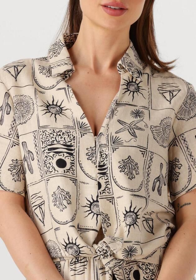 OBJECT Dames Blouses Objember Re S s Tie Shirt 139 Ecru - Foto 2