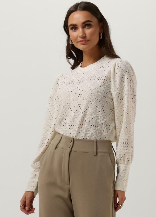 OBJECT top OBJFEODORA van gerecycled polyester wit - Foto 4