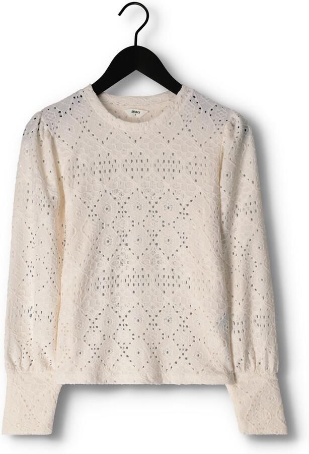 OBJECT top OBJFEODORA van gerecycled polyester wit - Foto 3