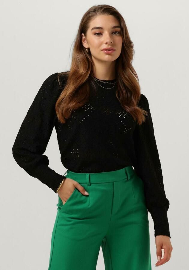 OBJECT top OBJFEODORA van gerecycled polyester zwart - Foto 4