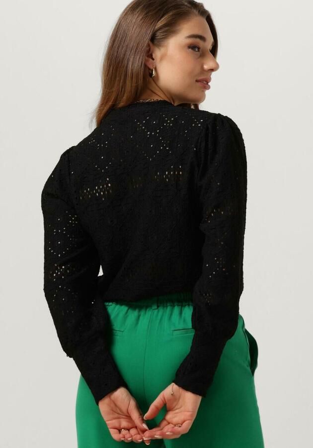 OBJECT top OBJFEODORA van gerecycled polyester zwart - Foto 2