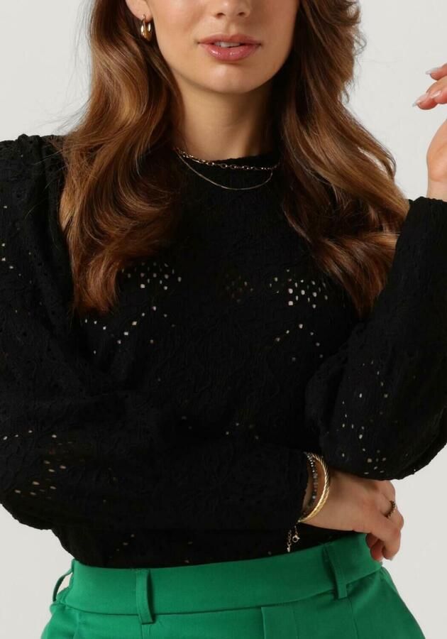 OBJECT top OBJFEODORA van gerecycled polyester zwart - Foto 3