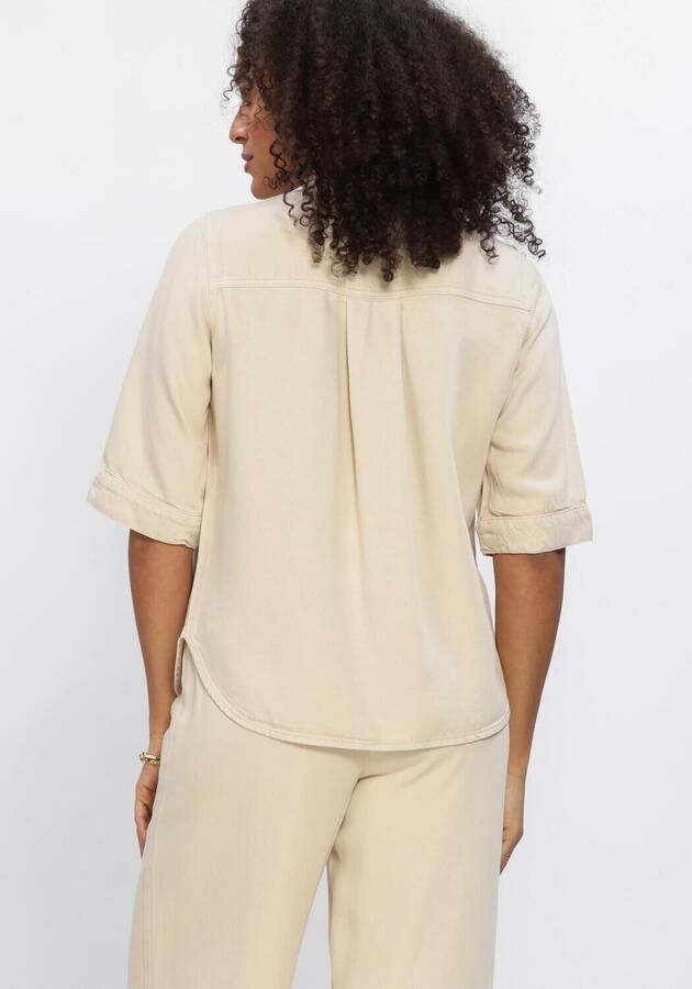 OBJECT Dames Blouses Objframe 2 4 Re Denim Top Beige - Foto 3