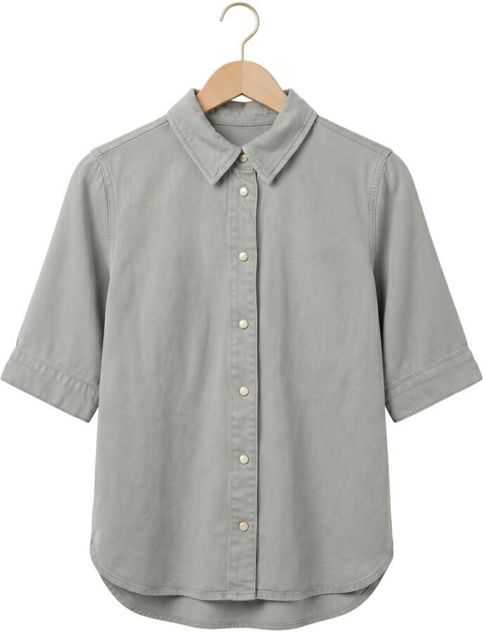 OBJECT Dames Blouses Objframe 2 4 Re Denim Top Noos Blauw - Foto 2