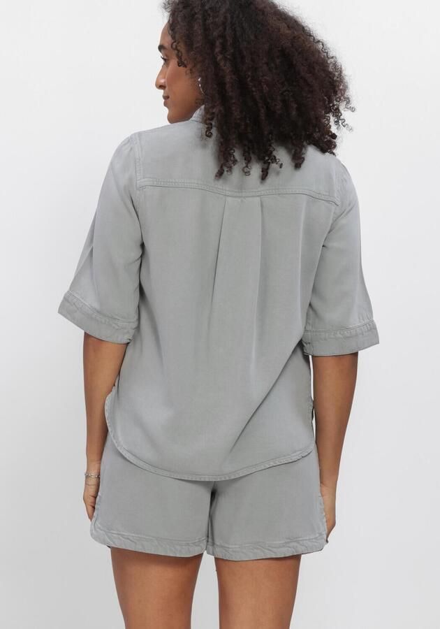 OBJECT Dames Blouses Objframe 2 4 Re Denim Top Noos Blauw - Foto 3