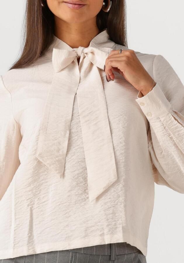 OBJECT Dames Blouses Objjacira L s Re Bow Shirt Creme - Foto 2