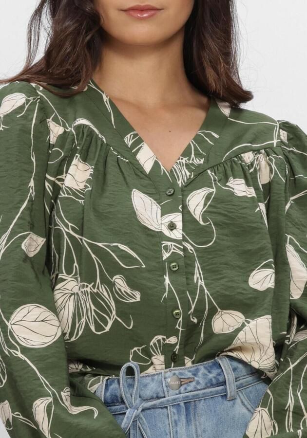 OBJECT Dames Blouses Objjacira L s Re V-neck Top Noos Groen - Foto 4