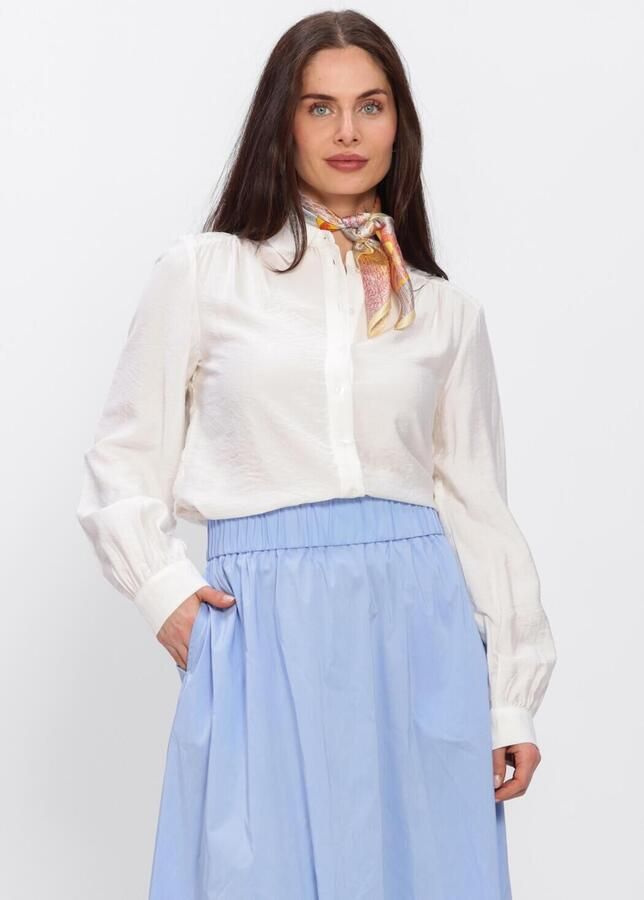 OBJECT Dames Blouses Objjuni L s Re Shirt Gebroken Wit