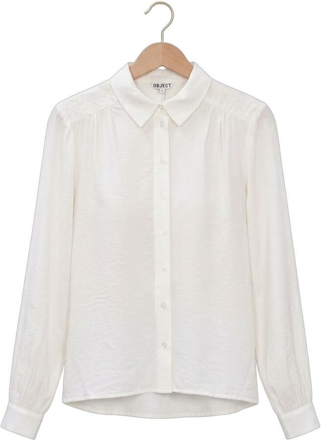 OBJECT Dames Blouses Objjuni L s Re Shirt Gebroken Wit - Foto 2