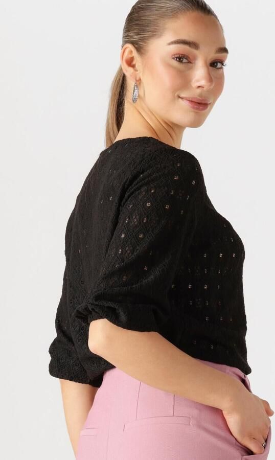 OBJECT Dames Blouses Objlaila 3 4 Re Top Zwart - Foto 3