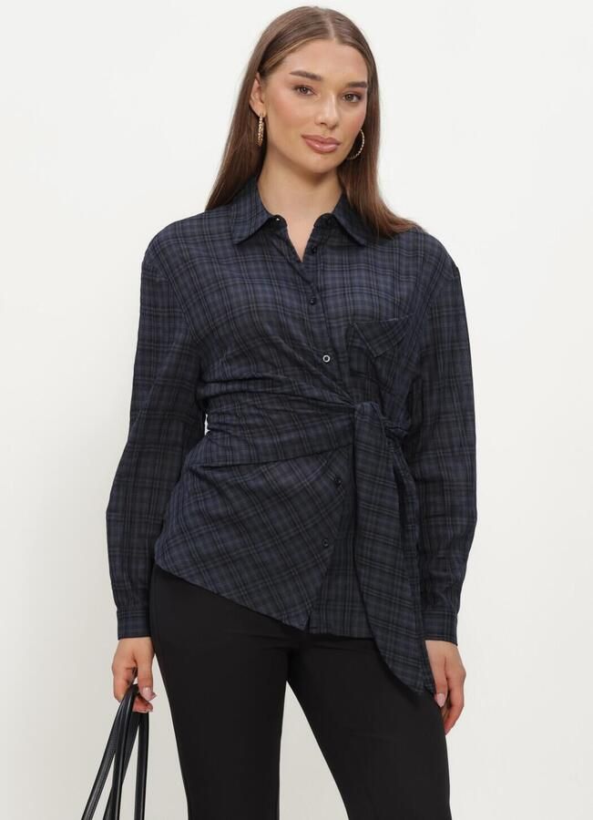OBJECT Dames Blouses Objmalua L s Re Shirt 147 Donkerblauw