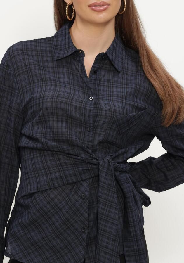 OBJECT Dames Blouses Objmalua L s Re Shirt 147 Donkerblauw - Foto 3