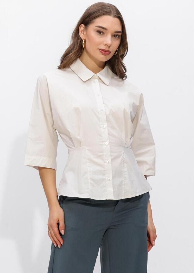 OBJECT Dames Blouses Objmerle Hope 3 4 Re Shirt Gebroken Wit