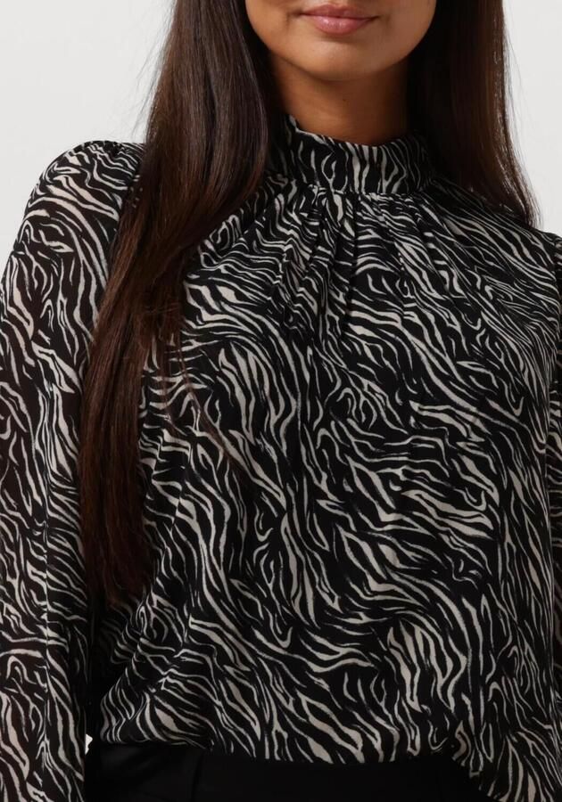 OBJECT Dames Blouses Objmila L s High Neck Top Noos Bruin - Foto 2