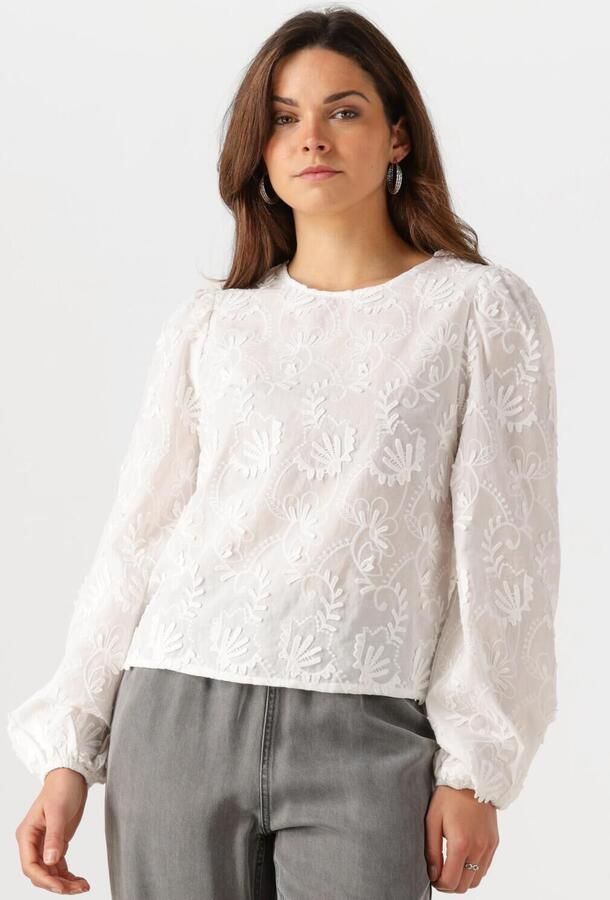 OBJECT Dames Blouses Objmya Re L s Top 137 Wit - Foto 4