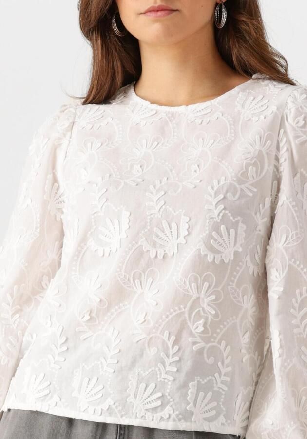 OBJECT Dames Blouses Objmya Re L s Top 137 Wit - Foto 3