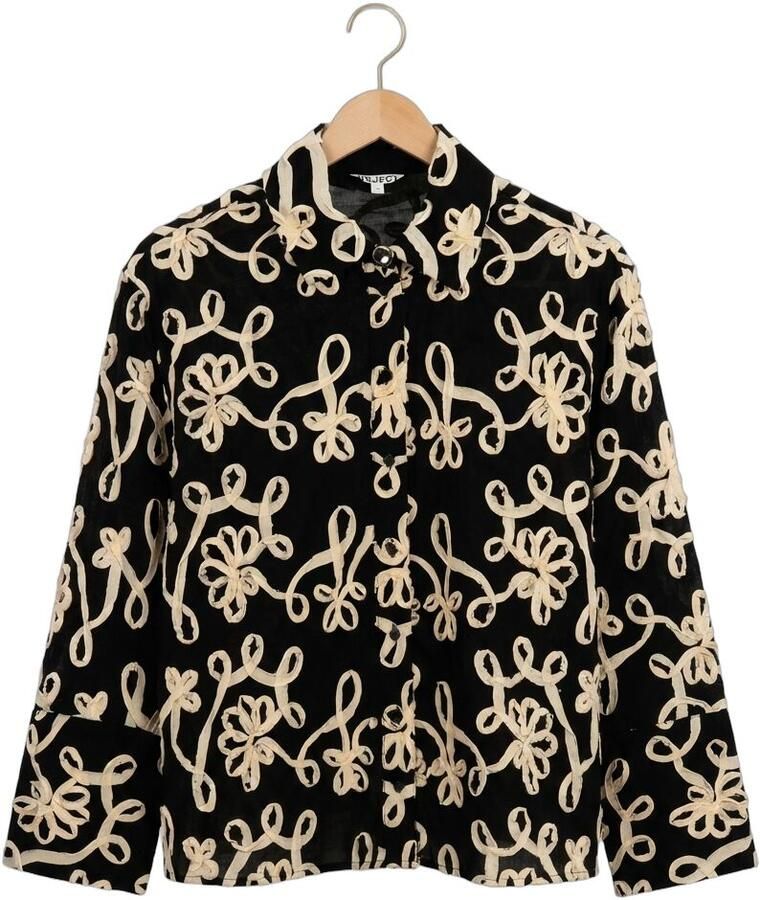 OBJECT Dames Blouses Objroya L s Lo Shirt Zwart - Foto 2