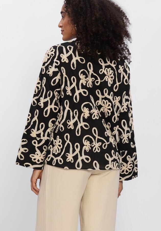 OBJECT Dames Blouses Objroya L s Lo Shirt Zwart - Foto 3