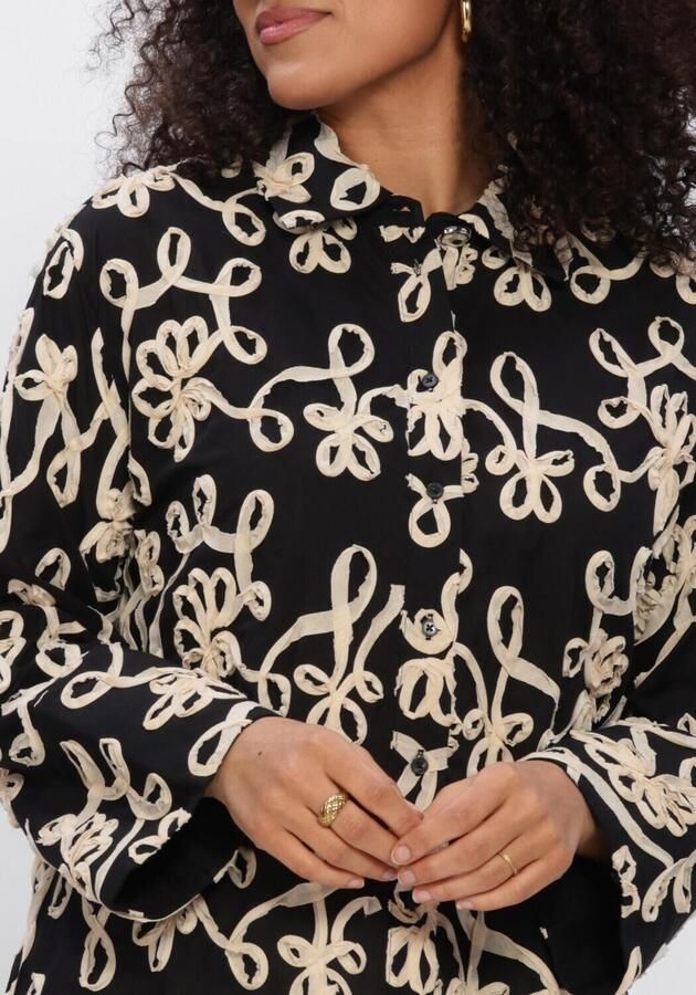 OBJECT Dames Blouses Objroya L s Lo Shirt Zwart - Foto 4