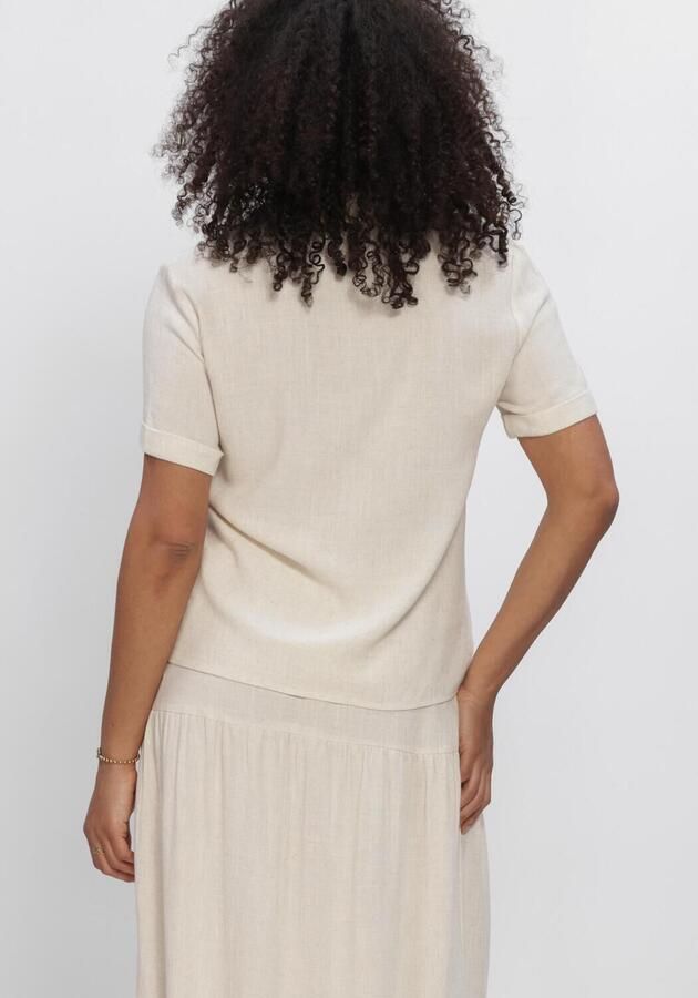OBJECT Dames Blouses Objsanne S s Re Shirt Ecru - Foto 4