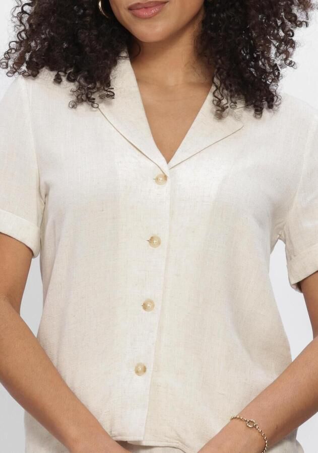 OBJECT Dames Blouses Objsanne S s Re Shirt Ecru - Foto 3