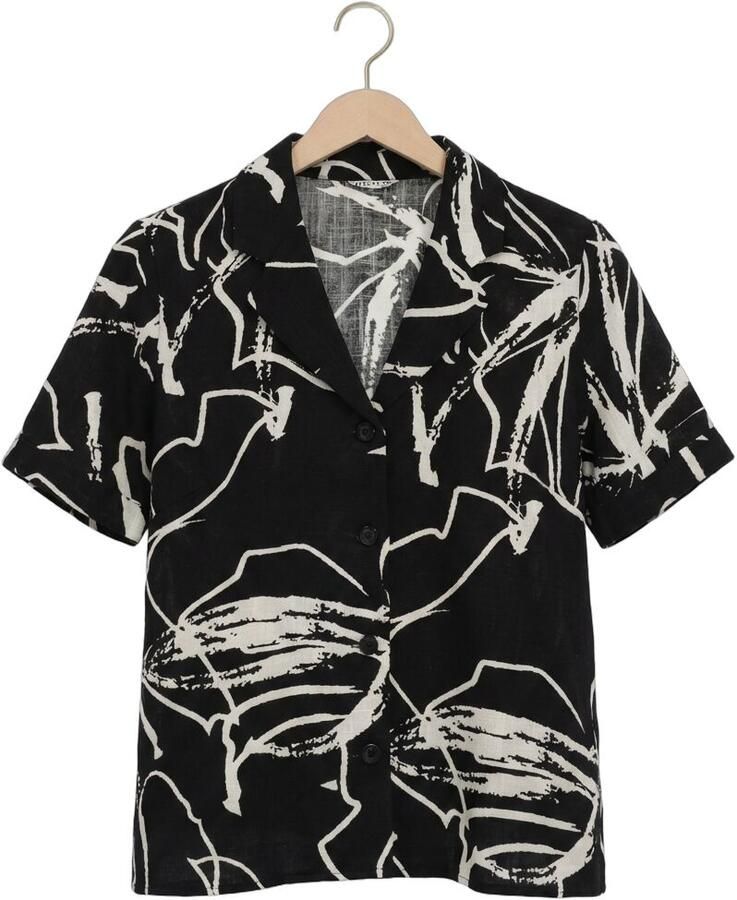 OBJECT Dames Blouses Objsanne S s Shirt Aop Zwart - Foto 2
