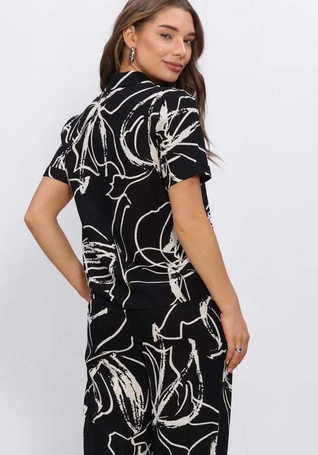 OBJECT Dames Blouses Objsanne S s Shirt Aop Zwart - Foto 3