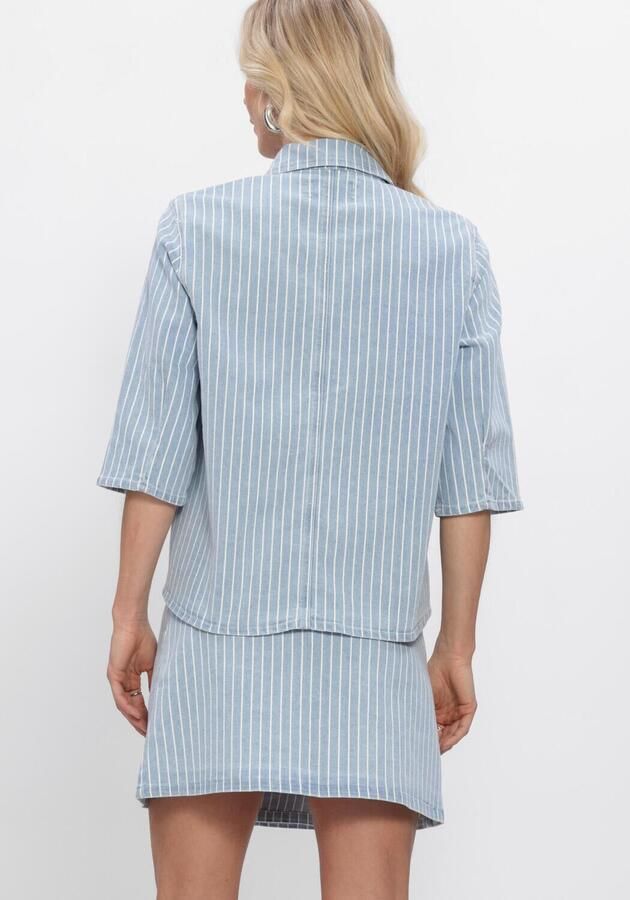 OBJECT Dames Blouses Objsanni 2 4 Re Denim Shirt Lichtblauw - Foto 4