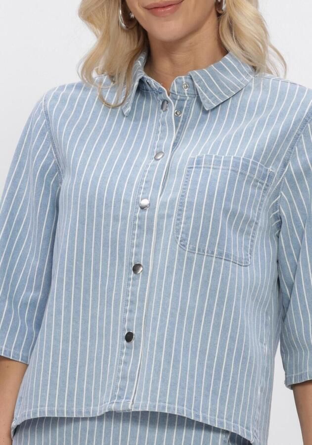 OBJECT Dames Blouses Objsanni 2 4 Re Denim Shirt Lichtblauw - Foto 3