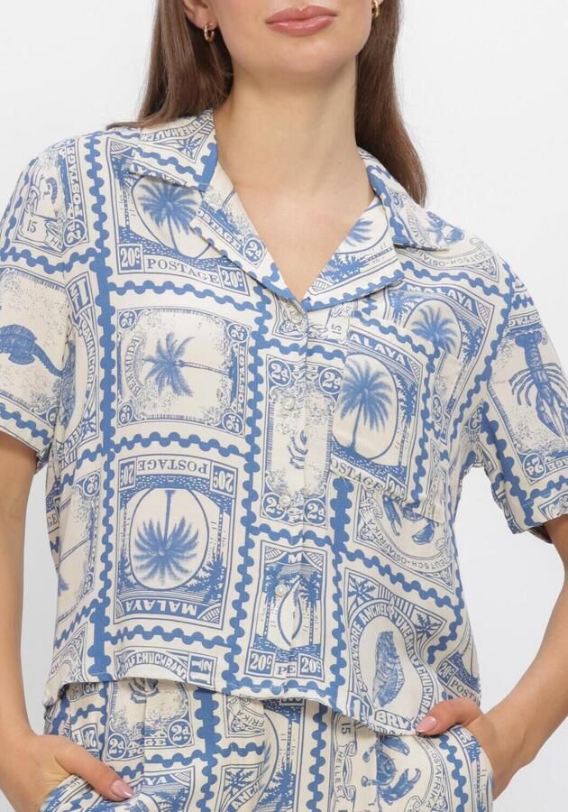 OBJECT Dames Blouses Objvima S s Re Shirt Ecru - Foto 4