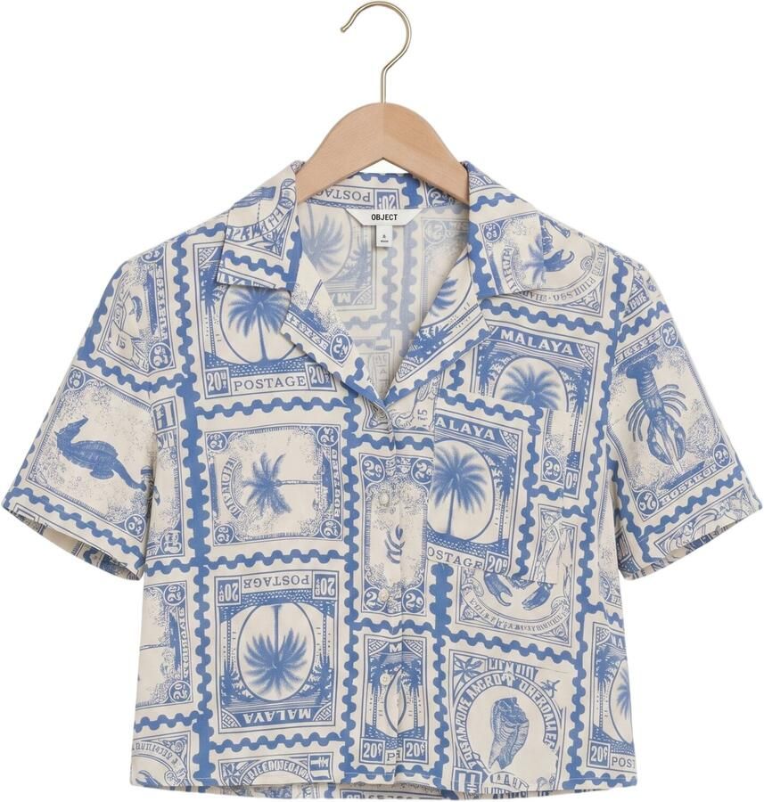 OBJECT Dames Blouses Objvima S s Re Shirt Ecru - Foto 2