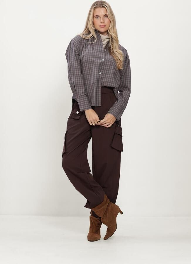 OBJECT Dames Blouses Objzila L s Re Shirt Noos Bruin - Foto 2