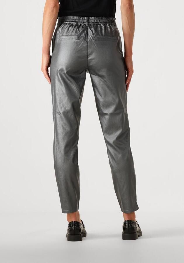 Object Grijze Coated Pantalon voor Vrouwen Gray Dames