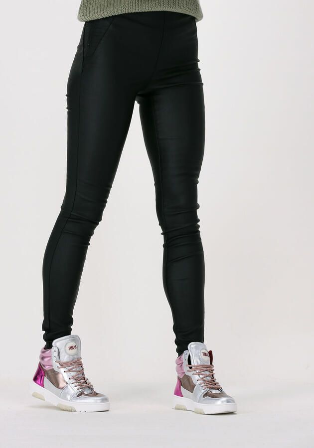 OBJECT Dames Broeken Objbelle Mw Coated Leggings No Zwart - Foto 4