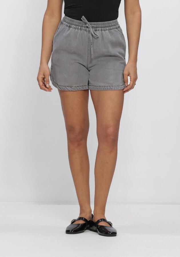 OBJECT denim straight regular waist short grey denim