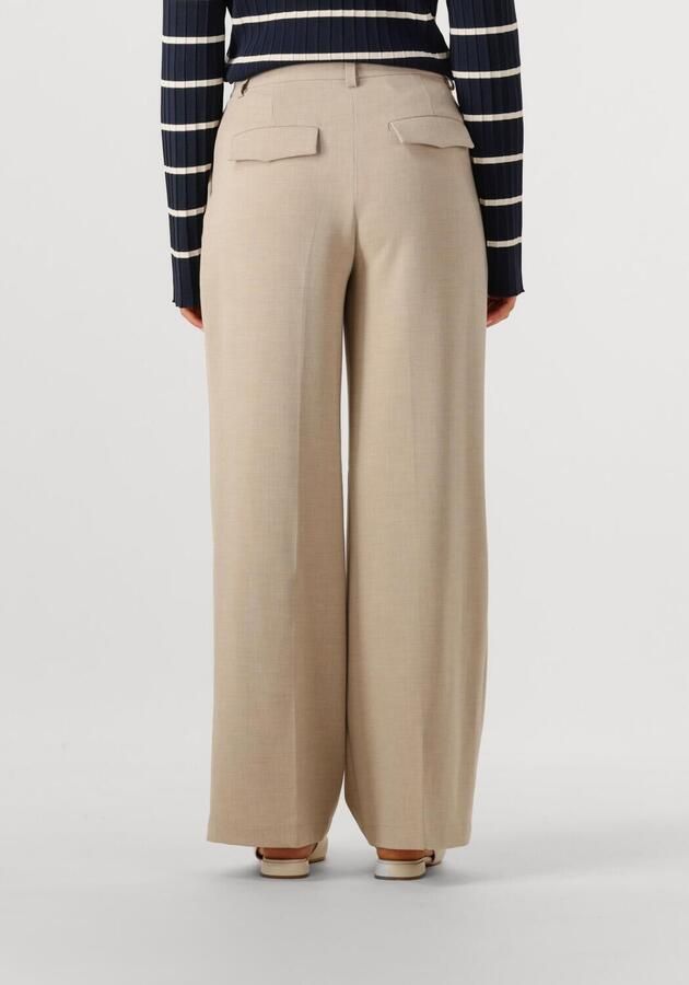 OBJECT Dames Broeken Objivy Hw Wide Pant Beige - Foto 2