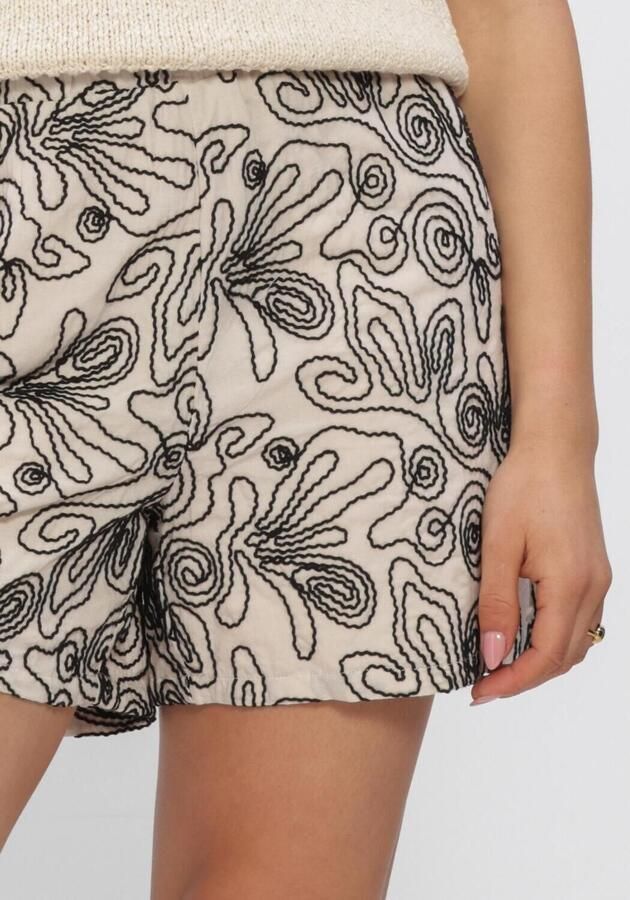 OBJECT Dames Broeken Objkerry Hw Shorts Ecru - Foto 4