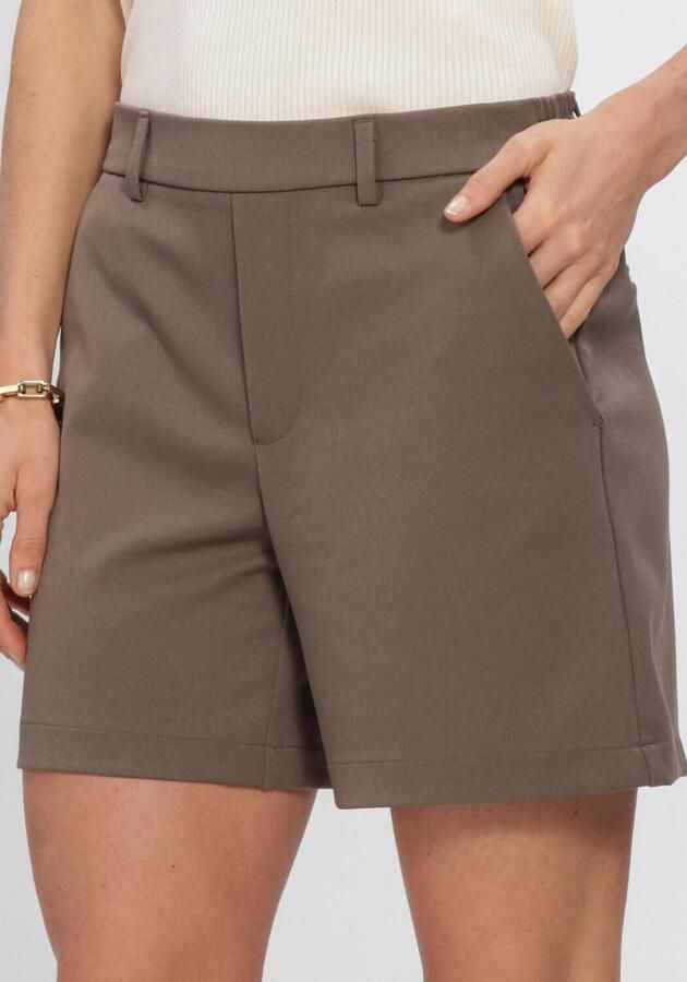 OBJECT Dames Broeken Objlisa Mw Re Shorts Taupe - Foto 4