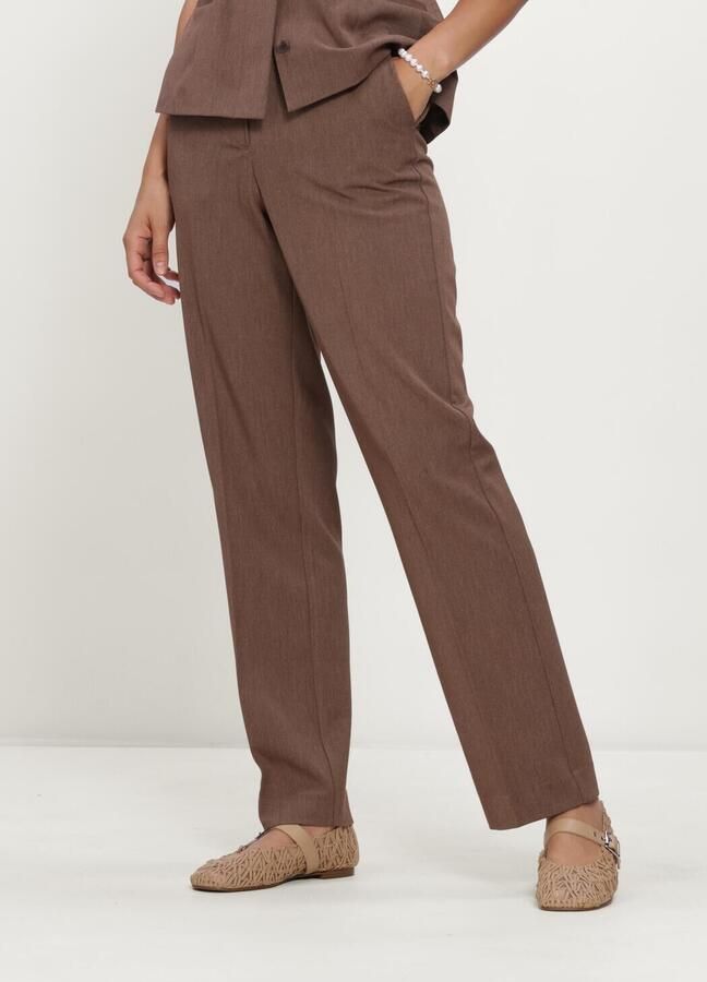 OBJECT Dames Broeken Objlisa Mw Straight Pant Noos Bruin